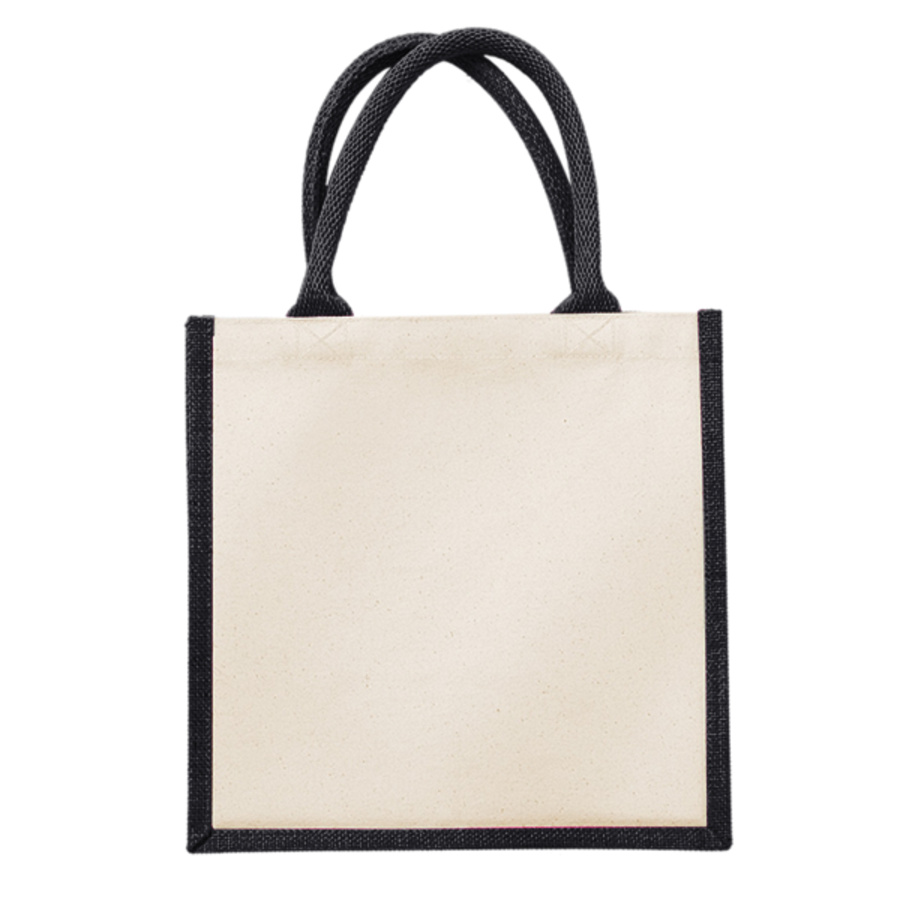 Printers midi jute tote Thumbnail