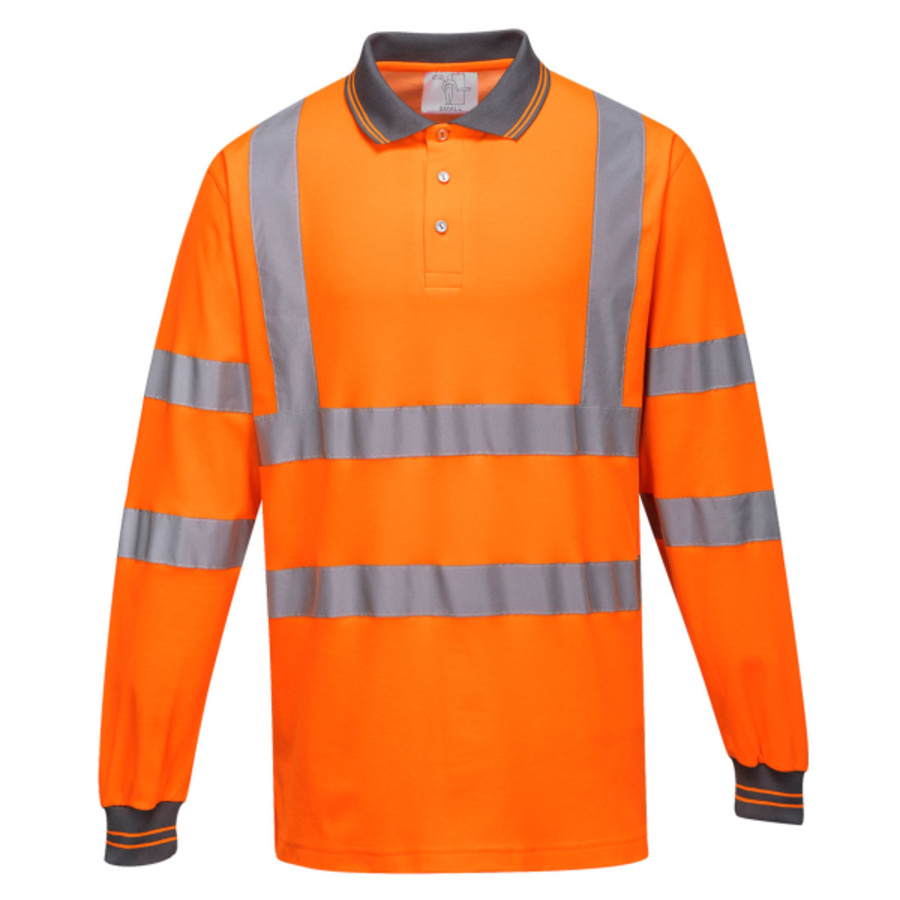 Hi-Vis Cotton Comfort Polo Shirt L/S Thumbnail