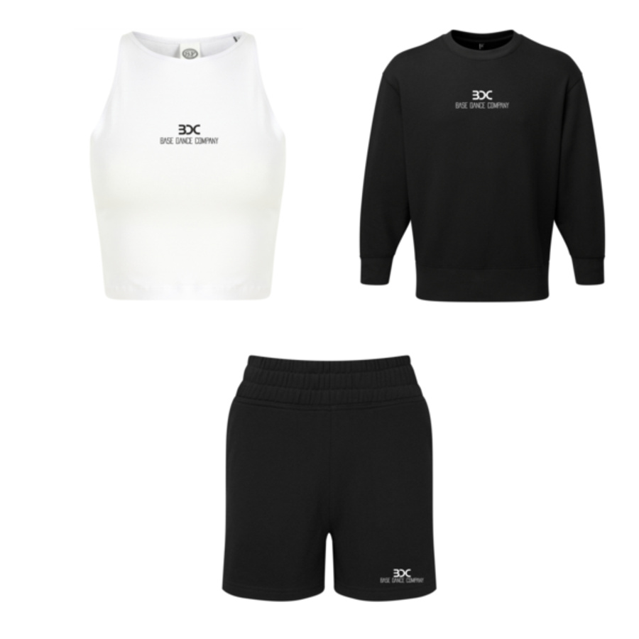 Base Dance Company Crop Top/Sweatshirt/Jogger Shorts Set Thumbnail